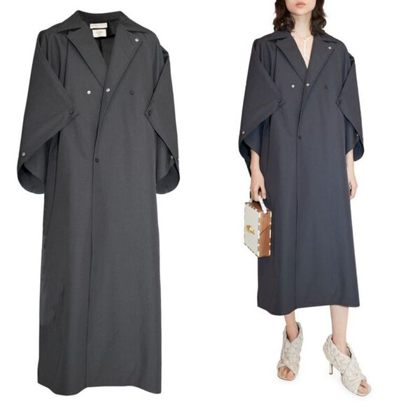 NWT BOTTEGA VENETA Gabardine Wrap-Sleeve Coat Size S $2,590 - Picture 1 of 9